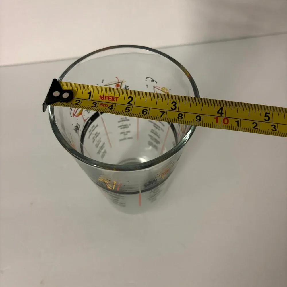 Vintage Cocktail Recipe Mixing Glass Barware Shaker Cosmopolitan Martini Whiskey